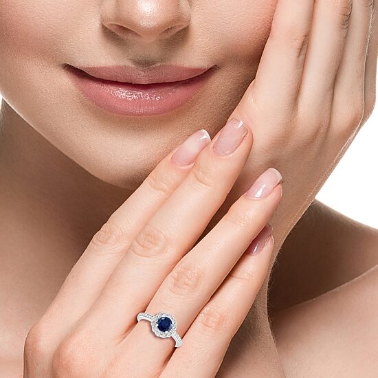 Effy Final Call Womens 1/7 CT. T.W. Genuine Blue Sapphire Sterling Silver Cocktail Ring