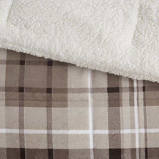 Woolrich Alton Plush to Sherpa Down Alternative Comforter Set with Throw Pillow