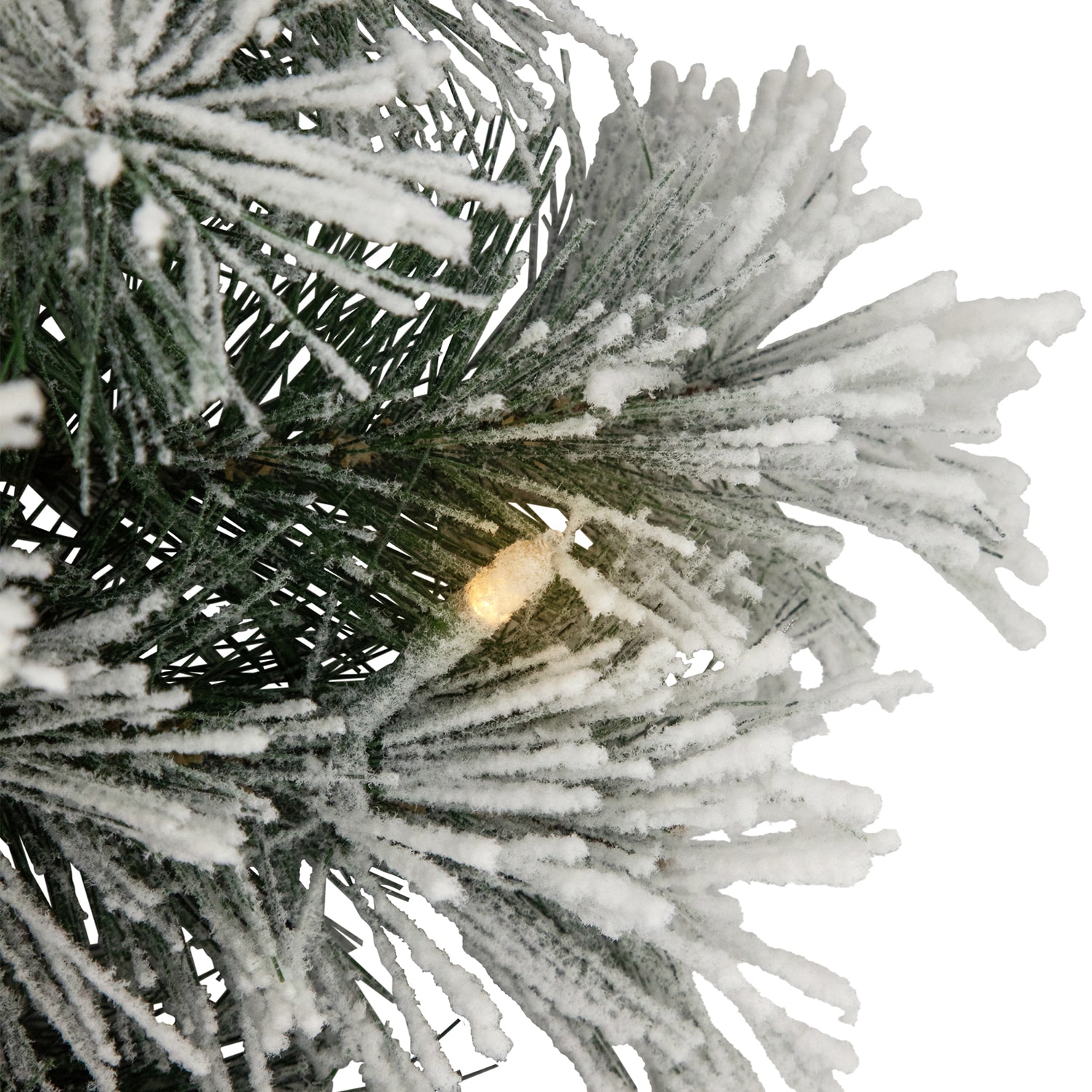 Northlight Snowy Bristle Pine Artificial 30-Inch Warm White Lights Pre-Lit Wreath