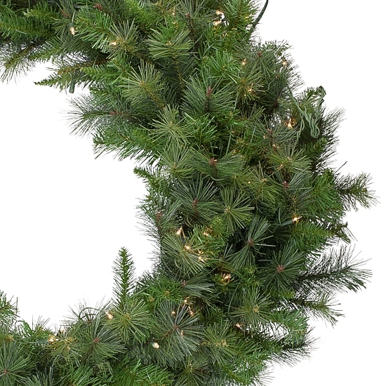 Northlight 60" Led Canyon Pine Artificial Clear Lights Pre-Lit Wreath