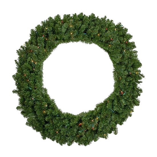 Northlight Canadian Pine Artificial 48-Inch Multicolor Lights Pre-Lit Wreath