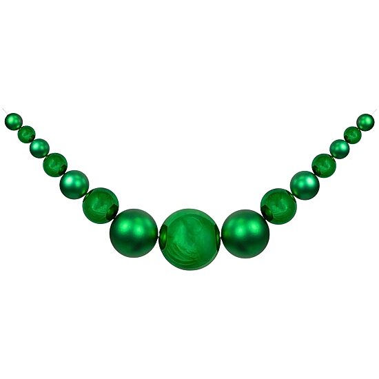 Northlight 6' Green Shiny And Matte Shatterproof Ball Swag