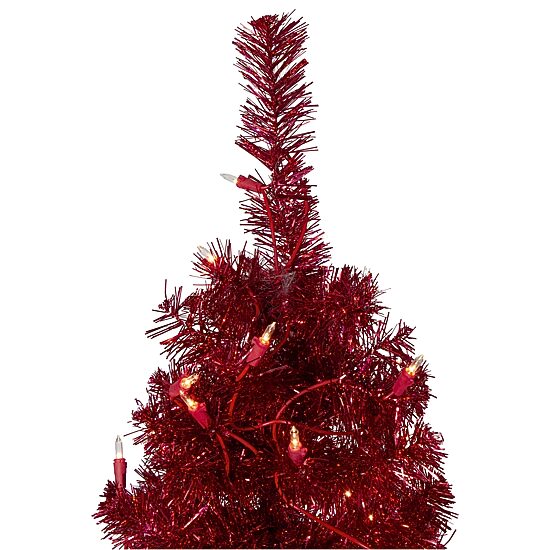 Northlight Pencil Red Artificial Clear Lights 6 Foot Pre-Lit Christmas Tree