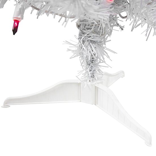 Northlight Woodbury White Slim Artificial Pink Lights 2 Foot Pre-Lit Pine Christmas Tree