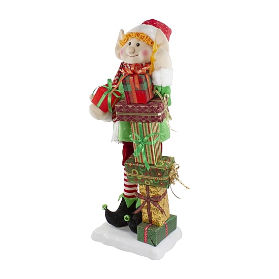 Northlight 30-Inch Little Animated Elf With Star Musical Christmas Santa Figurine