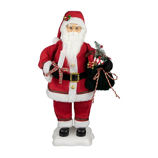 Northlight 24-Inch Animated Candle Musical Christmas Santa Figurine