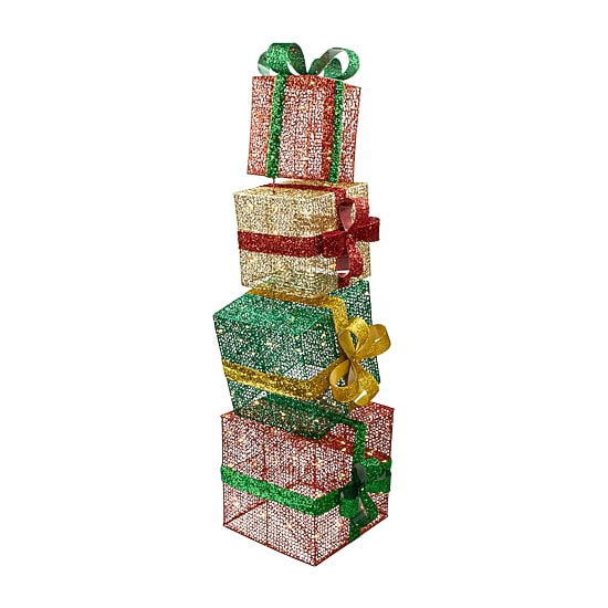 Northlight 53" Led Stacked Gifts Outdoor Christmas Yard Art