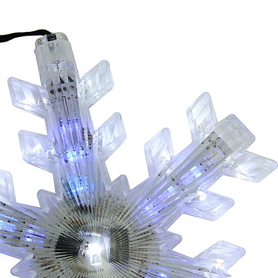 Northlight 25" Cascading White And Blue Snowfall Led Snowflake String Lights