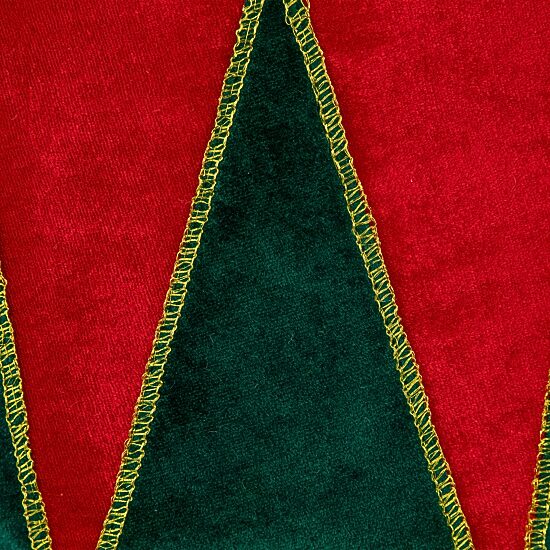Northlight 25" Red And Green Drum With White Trim Christmas Tree Collar