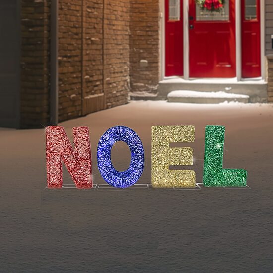 Northlight 46" Multi-Color Led 'Noel' Outdoor Christmas Yard Art