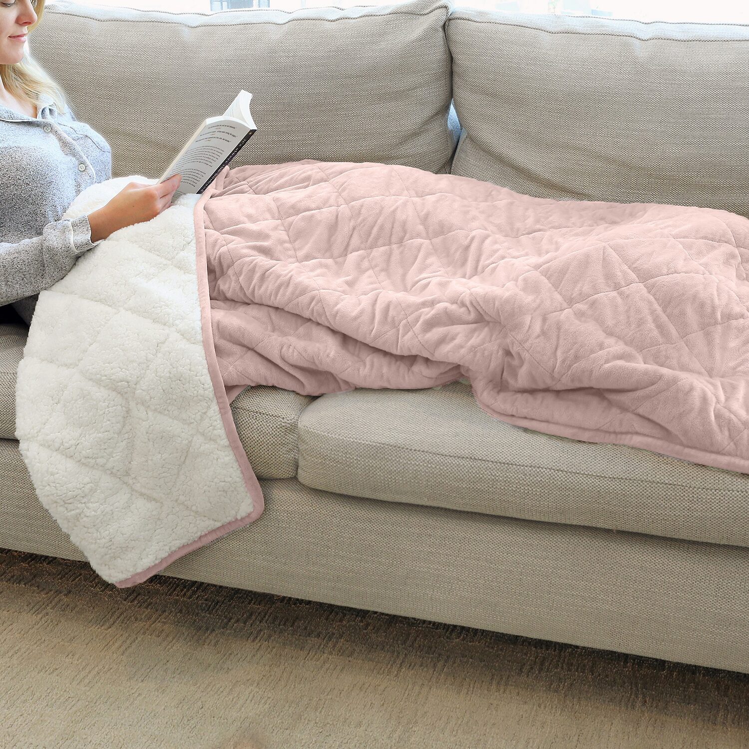 St. James Home Quilted Midweight Wearable Blanket