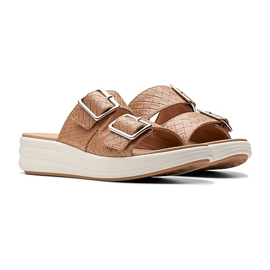 Clarks Womens Drift Buckle Slide Sandals