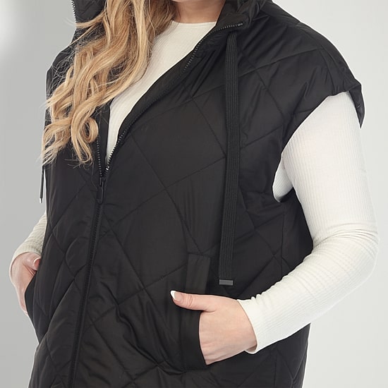 White Mark Womens Lightweight Plus Puffer Vest