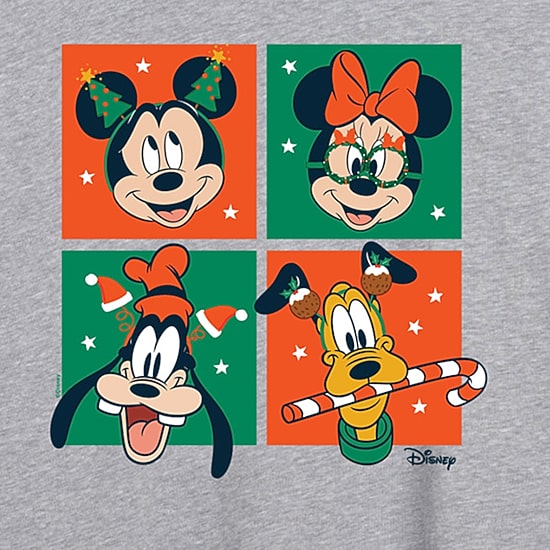 Womens Crew Neck Short Sleeve Regular Fit Mickey and Friends Graphic T-Shirt