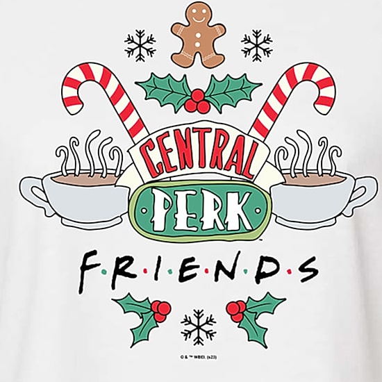Womens Crew Neck Short Sleeve Regular Fit Friends Graphic T-Shirt