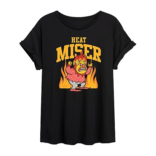 Heat Mister Tee Womens Crew Neck Short Sleeve Regular Fit Graphic T-Shirt, Small, Black
