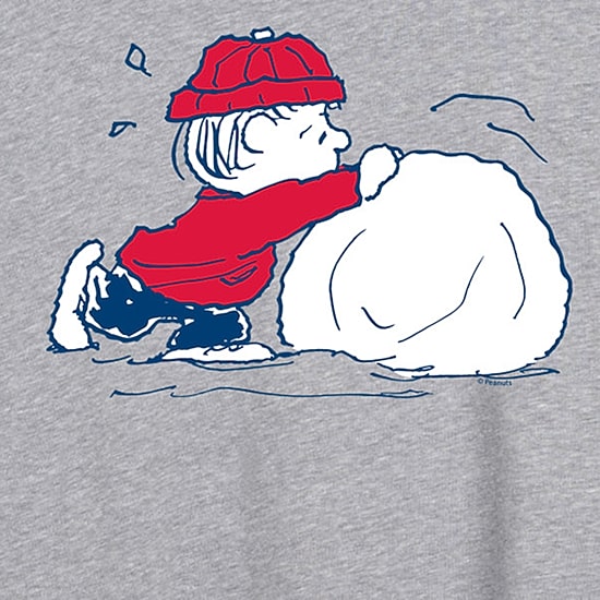 Peanuts Snow Tee Womens Crew Neck Short Sleeve Regular Fit Peanuts Graphic T-Shirt