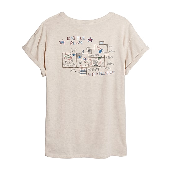 Home Alone Plan Tee Womens Crew Neck Short Sleeve Regular Fit Graphic T-Shirt