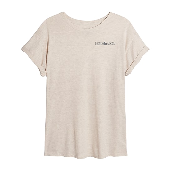 Home Alone Plan Tee Womens Crew Neck Short Sleeve Regular Fit Graphic T-Shirt