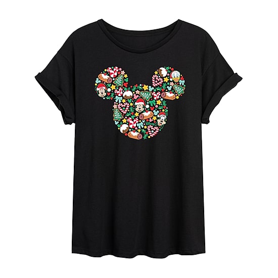 Icon Tee Womens Crew Neck Short Sleeve Regular Fit Mickey Mouse Graphic T-Shirt