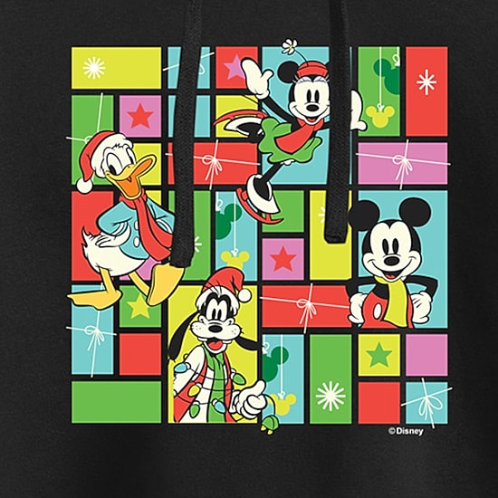 Cropped Hoodie Womens Long Sleeve Mickey and Friends Hoodie