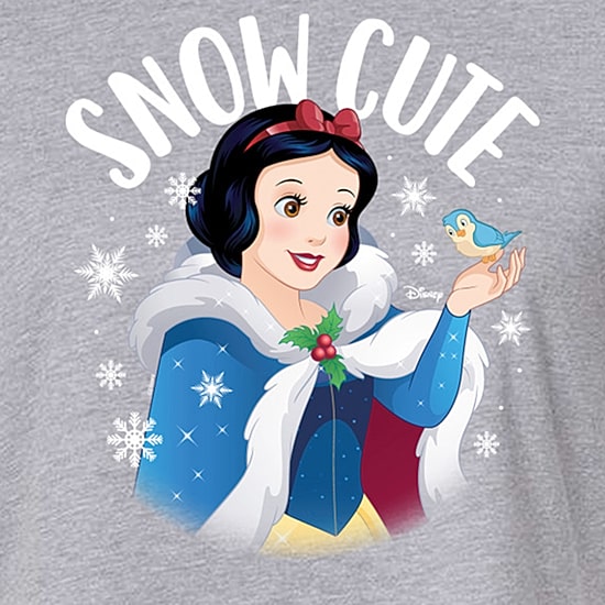 Disney Snow White Snow Cutie Tee Womens Crew Neck Short Sleeve Snow White Graphic T-Shirt