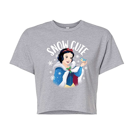 Disney Snow White Snow Cutie Tee Womens Crew Neck Short Sleeve Snow White Graphic T-Shirt