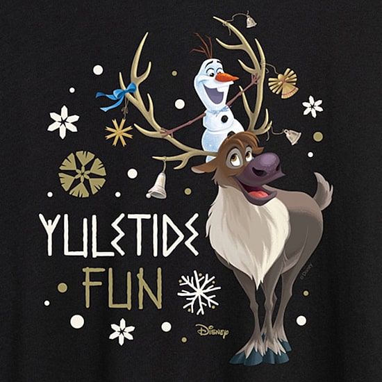 Sven Yulletide Fun Tee Womens Crew Neck Short Sleeve Regular Fit Frozen Graphic T-Shirt