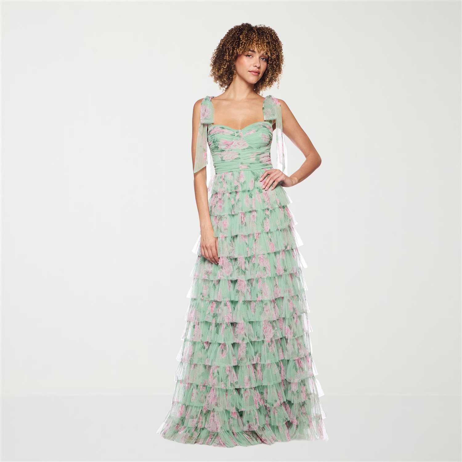 B. Smart Womens Juniors Sweetheart Neck Sleeveless Floral A-Line Dress