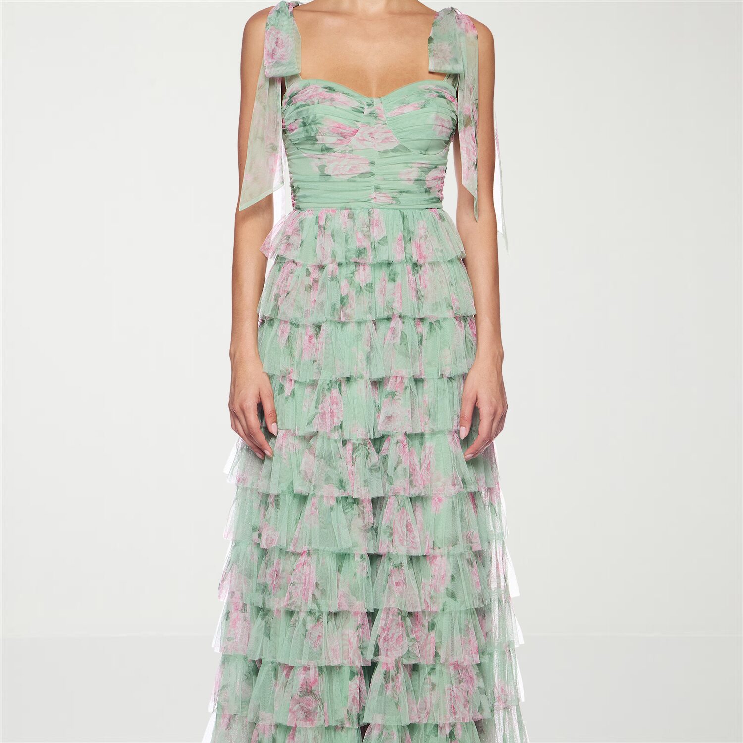 B. Smart Womens Juniors Sweetheart Neck Sleeveless Floral A-Line Dress