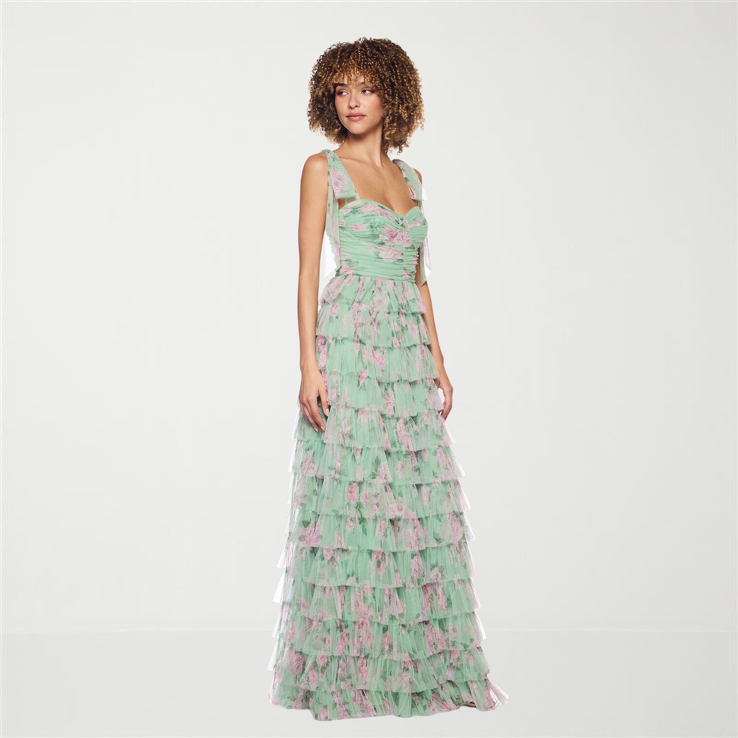 B. Smart Womens Juniors Sweetheart Neck Sleeveless Floral A-Line Dress