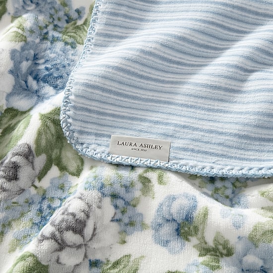 Laura Ashley Reversible Coco Plush Throw - JCPenney