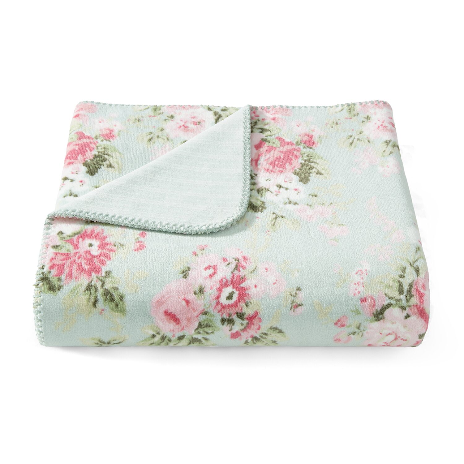 Laura Ashley Reversible Coco Plush Throw