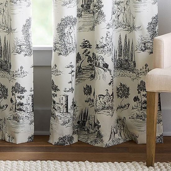 Martha Stewart Village Back Tab Blackout Set of 2 Curtain Panel