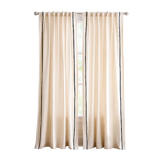 Martha Stewart Annika Back Tab Light-Filtering Set of 2 Curtain Panel