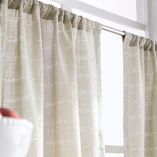 Martha Stewart Ava 3-pc. Rod Pocket Kitchen Curtains & Drapes Window Set