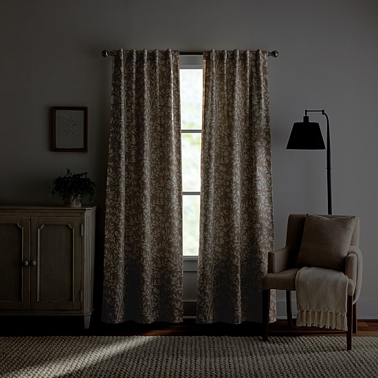 Martha Stewart Amelia Back Tab Blackout Set of 2 Curtain Panel