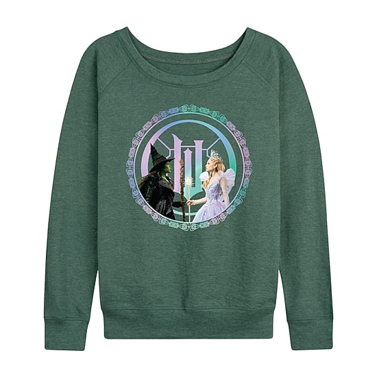 Wicked For Good Womens Boat Neck Long Sleeve Wicked Graphic T-Shirt