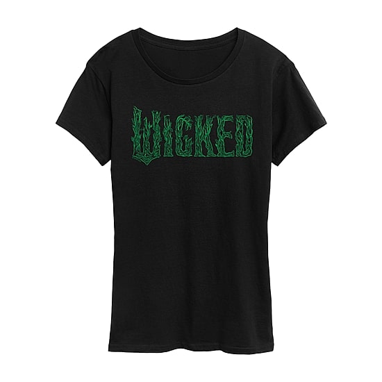 Wicked Logo Womens Crew Neck Short Sleeve Regular Fit Wicked Graphic T-Shirt