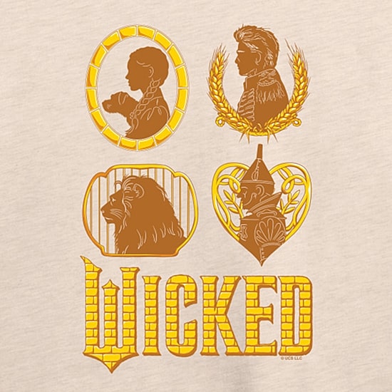 Wicked Oz Group Womens Boat Neck Long Sleeve Regular Fit Wicked Graphic T-Shirt