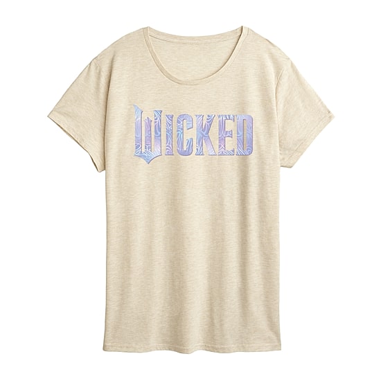 Wicked Sparkle Logo Womens Scoop Neck Short Sleeve Regular Fit Wicked Graphic T-Shirt