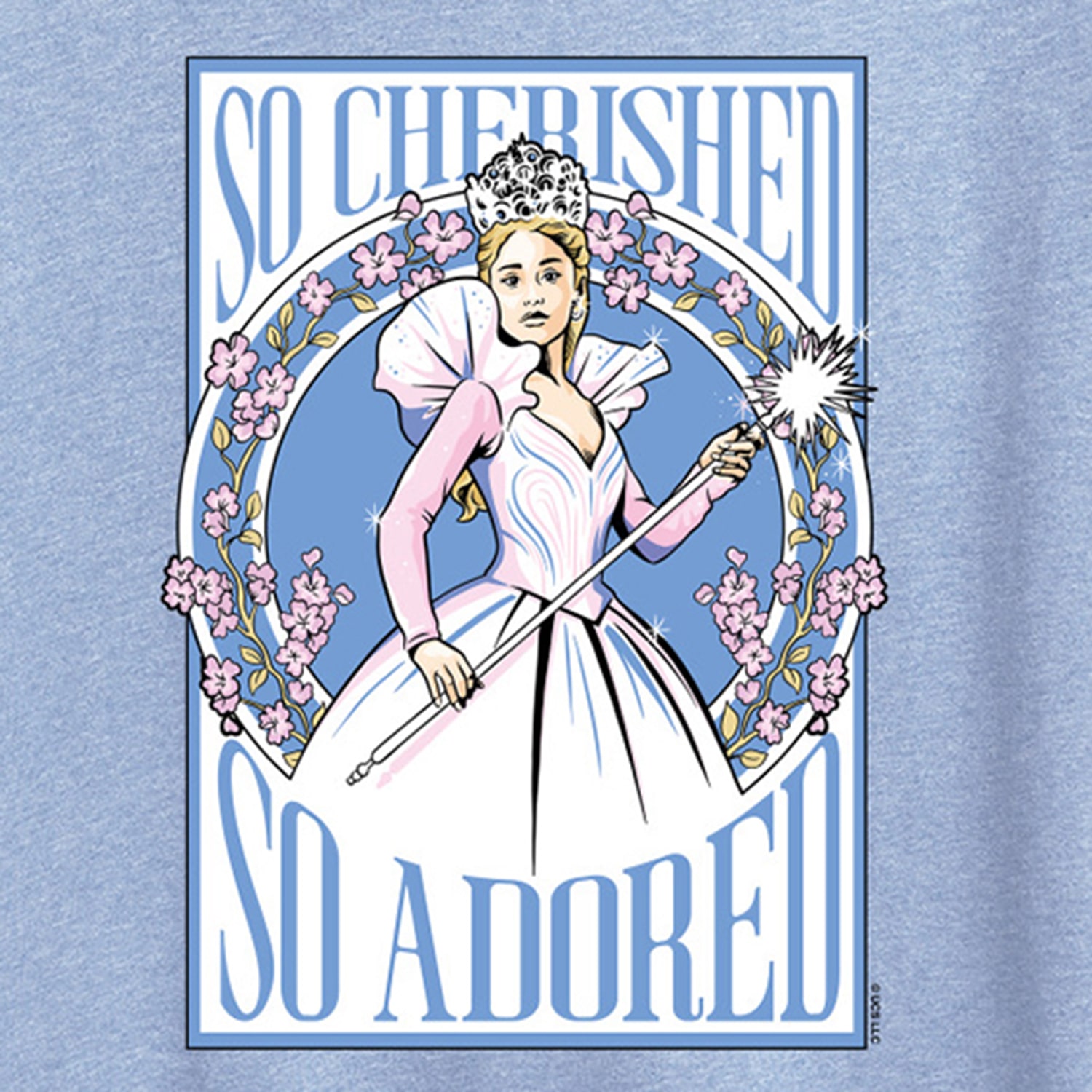 Glinda Poster Womens Crew Neck Short Sleeve Regular Fit Wicked Graphic T-Shirt