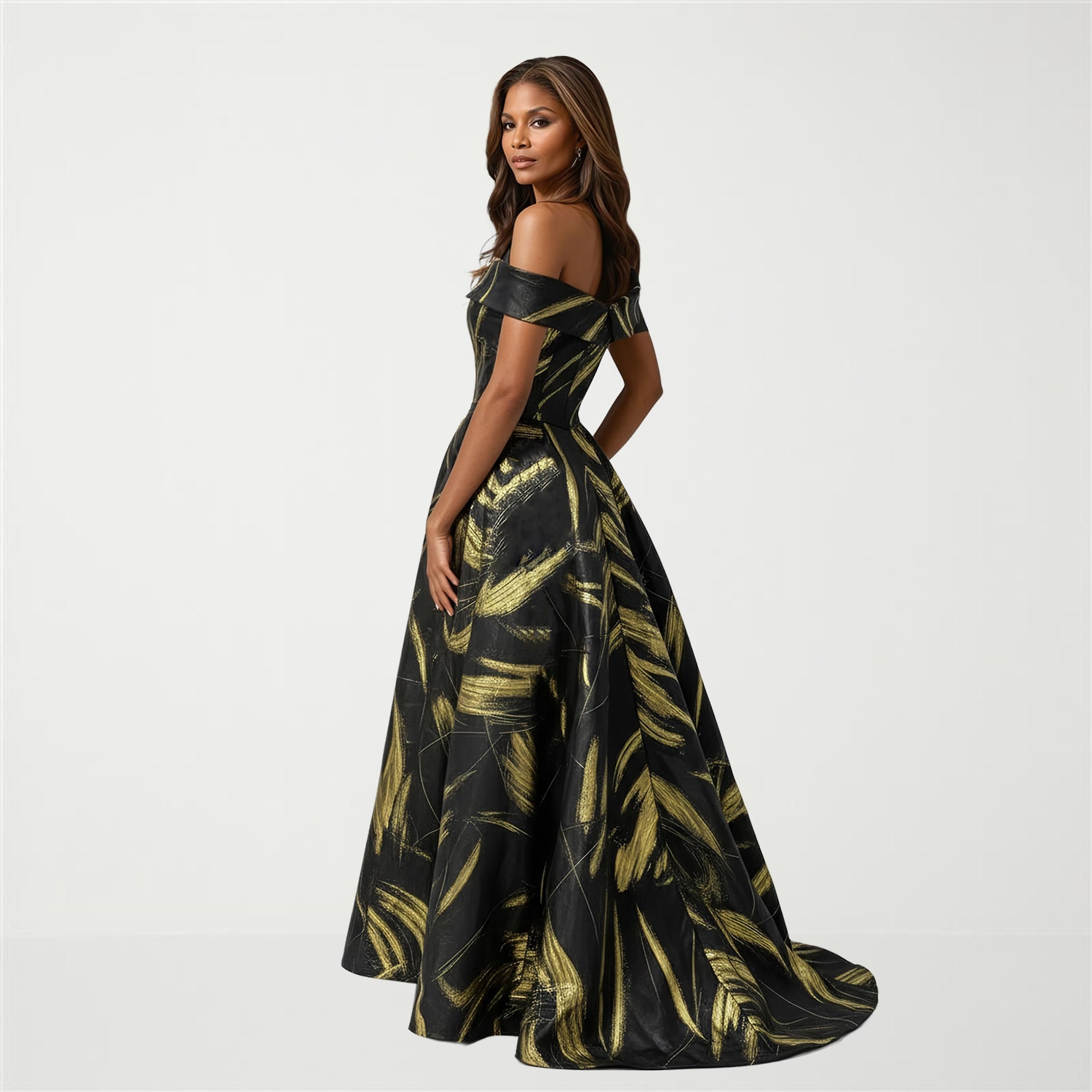 Rene by Rene Ruiz Collection Womens Short Sleeve Evening Gown