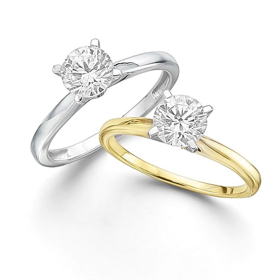 1 CT. Lab-Grown (G / SI2) Diamond Round Solitaire Engagement Ring in 10K Gold