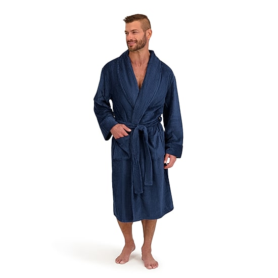 Hanes Mens Knee Length Long Sleeve Robe