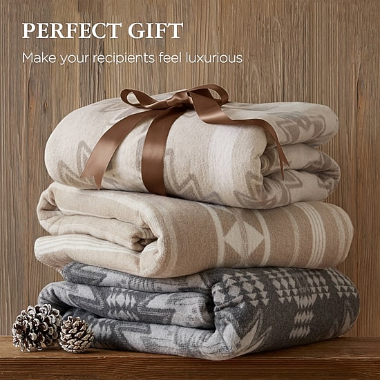 Woolrich Alberta Cotton Blend Jacquard Blanket