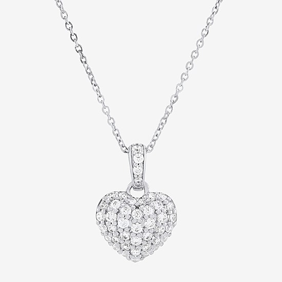 Limited Quantities! Womens 1/2 CT. T.W. Lab Grown White Diamond 10K Gold Heart 18 Inch Pendant Necklace