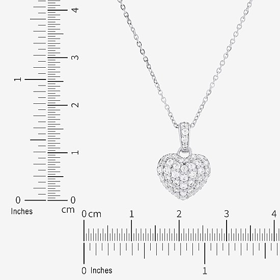 Limited Quantities! Womens 1/2 CT. T.W. Lab Grown White Diamond 10K Gold Heart 18 Inch Pendant Necklace