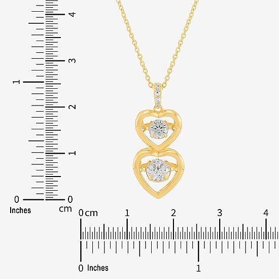 Limited Quantities! Womens 3/4 CT. T.W. Lab Grown White Diamond 14K Gold Over Silver Heart 18 Inch Pendant Necklace