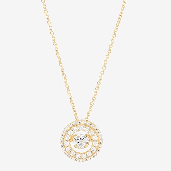 Limited Quantities! Womens 5/8 CT. T.W. Lab Grown White Diamond 14K Gold Over Silver Round 18 Inch Pendant Necklace